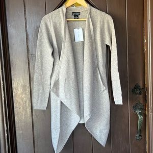 C by Bloomingdale’s Sharktooth cashmere duster
